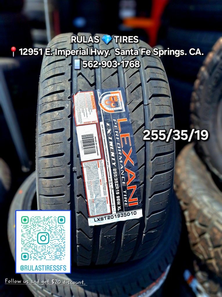 255/35/19 LEXANI PERFORMANCE ¤Brand new tires / Llantas nuevas ¤