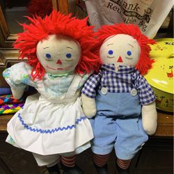 Vintage Raggedy Ann & Andy Doll Set