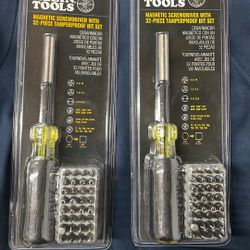 Klein Tools Magnetic Screwdriver with 32 Tamperproof Bits