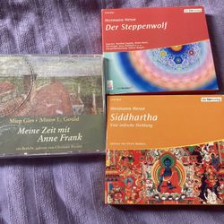 3- Books On CD In German *Diary Of Anne Frank-*Siddhartha-*Steppenwolf 