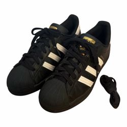 Adidas Black Classic Superstar Sneakers