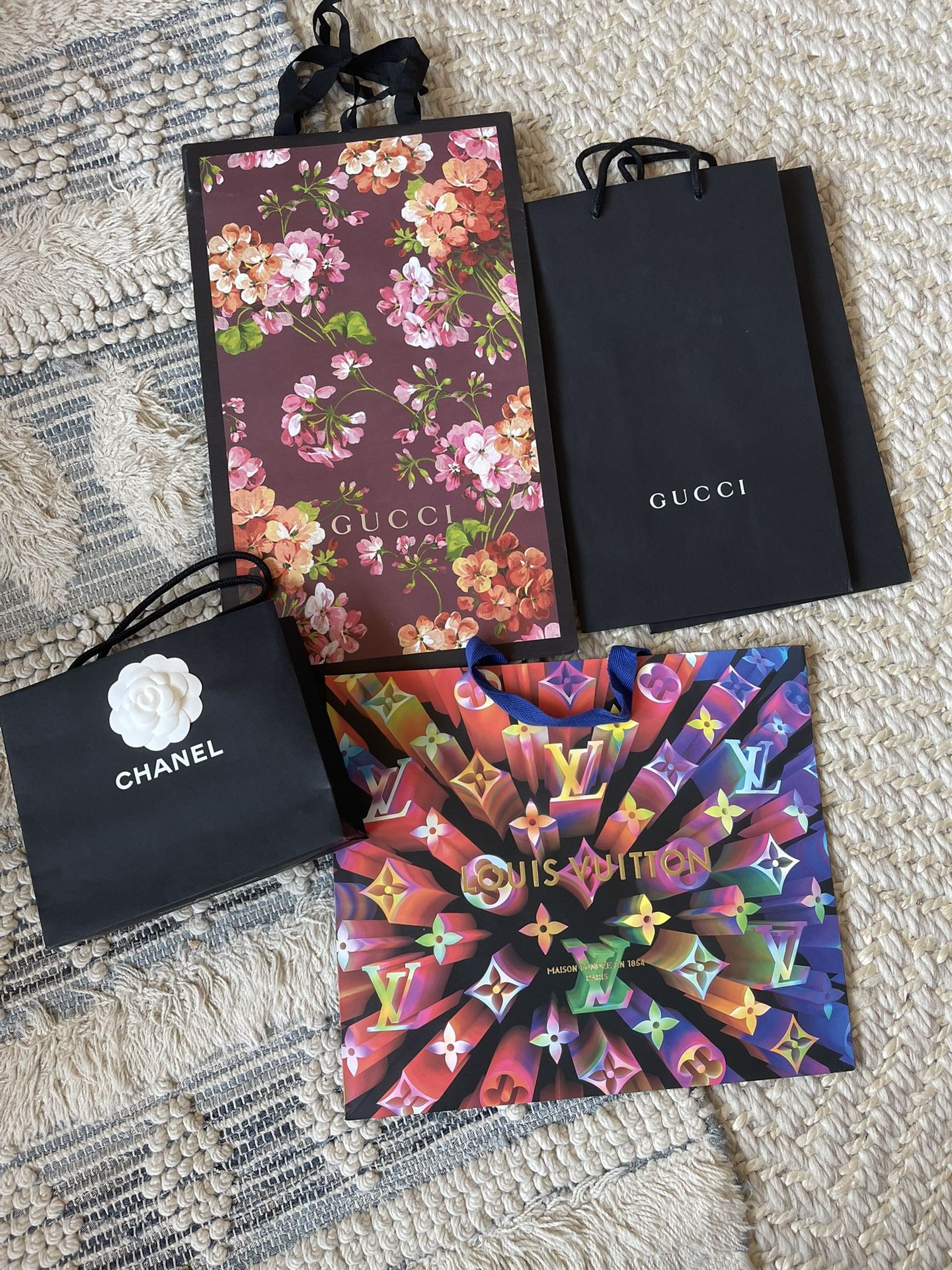 Gucci Chanel Louis Vuitton Paper Bags