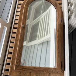 Antique Wood Medicine Cabinet 