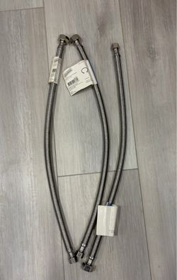 Stainless Steel Braided Water Supply Lines – Set of 3