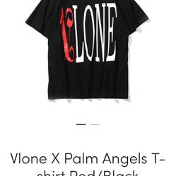 Vlone X Palm Angels Shirt black and red 