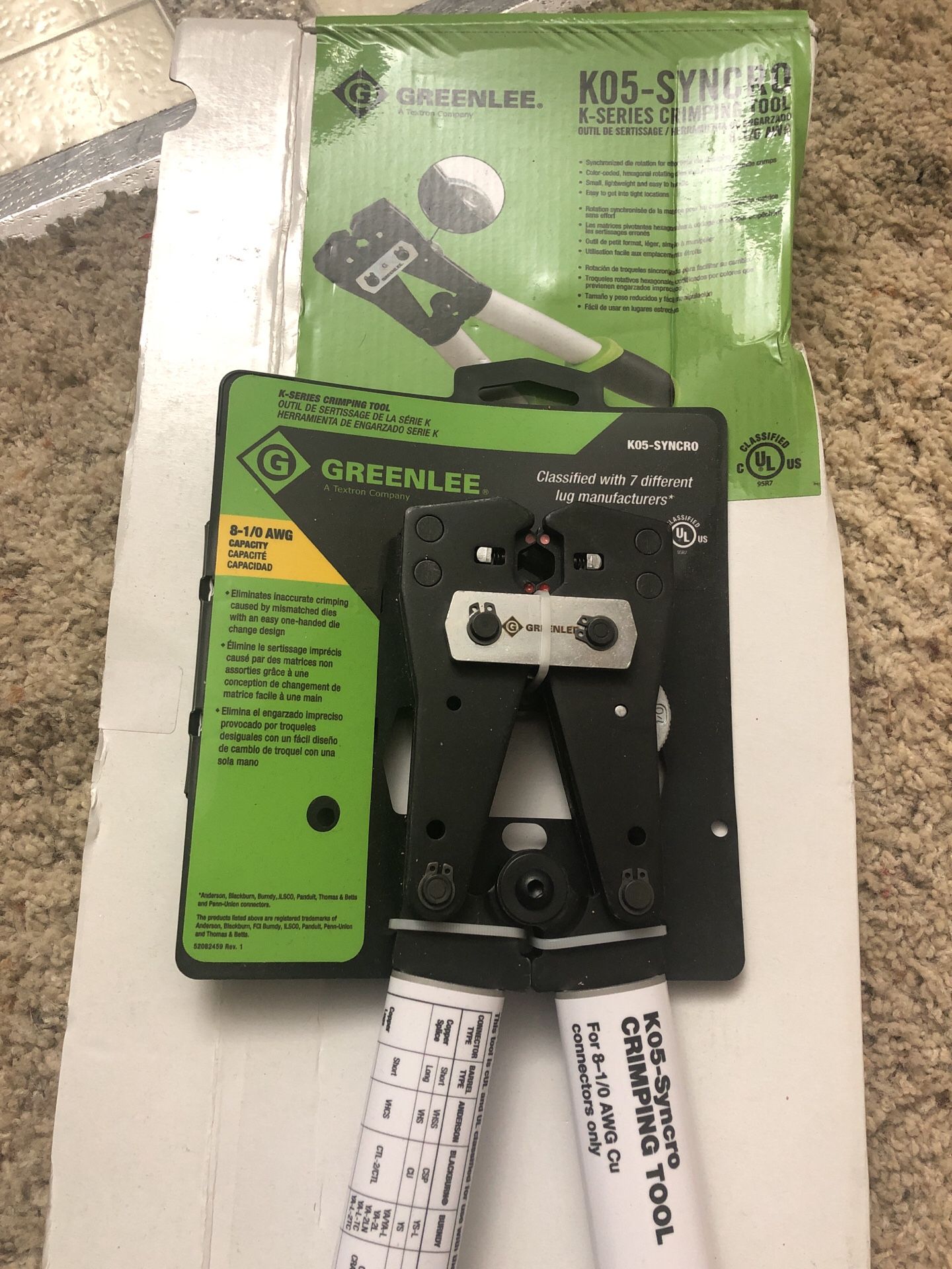 Greenlee crimp tool brand new
