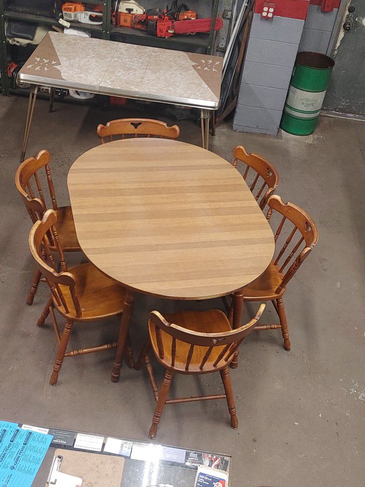 Dining Table And Six Chair Set