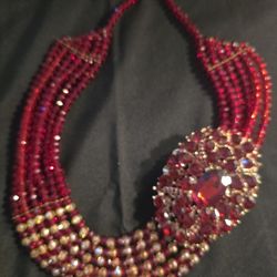 Red Beaded Necklace