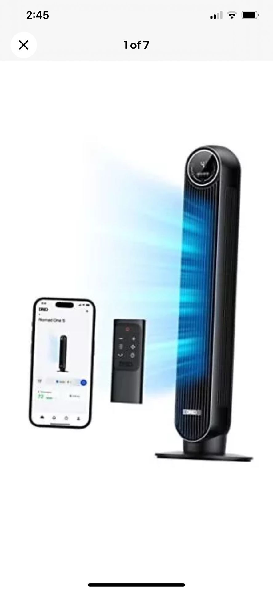 Dreo Smart Tower Fans for Home, 90° Oscillating Fan for Bedroom Indoors, Voice C