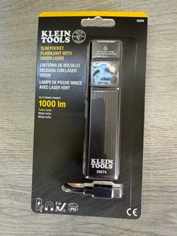 Klein Tools Rechargeable Slim-Profile LED Pocket Flashlight with Laser