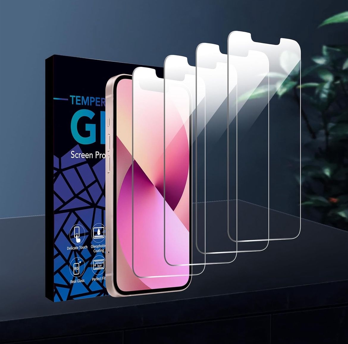 iPhone 13 Pro & 14 Pro Max , Screen protectors - NEW Sealed, 4 Pk,