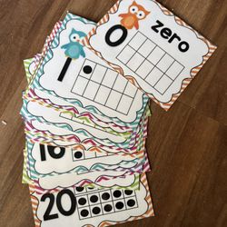 0-20 Numberframe Classroom Posters