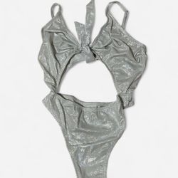 Ravewonderland  Silver Metallic Bodysuit