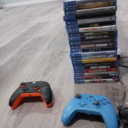 PlayStation 4 Game And 2 Xbox 1 Controller 