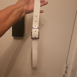 Sz38 white armani mens belt mde in italy
