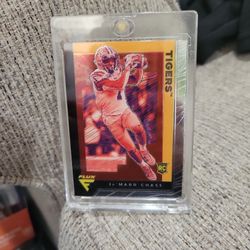  Jamarr  Chase Flux Draft Pick Rookie Football Card 