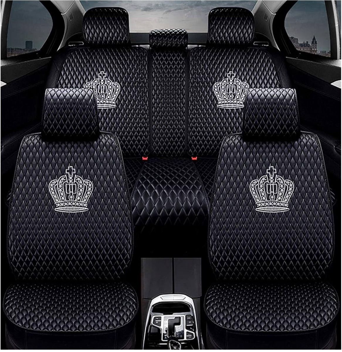 Universal seat covers fit SUV and truck in car