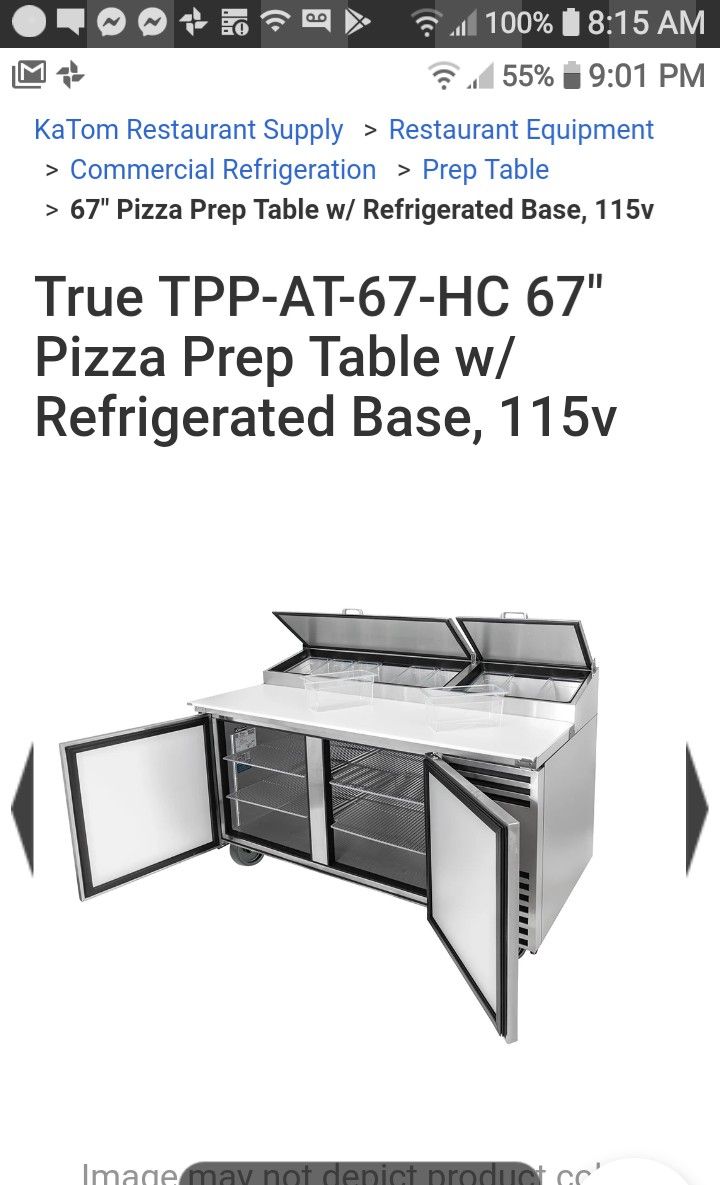 Pizza prep table 3 door refrigerated base