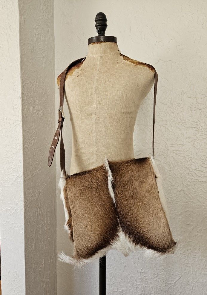 Springbok Antelope Fur Purse Shoulder Bag Leather NO OFFERS