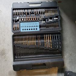 Large Drill Bit Set With Case Alot Of Pieces Address In Description 