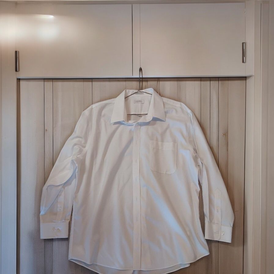 Enro Dress Shirt Mens Size 17 1/2 32-33 White Long Sleeve