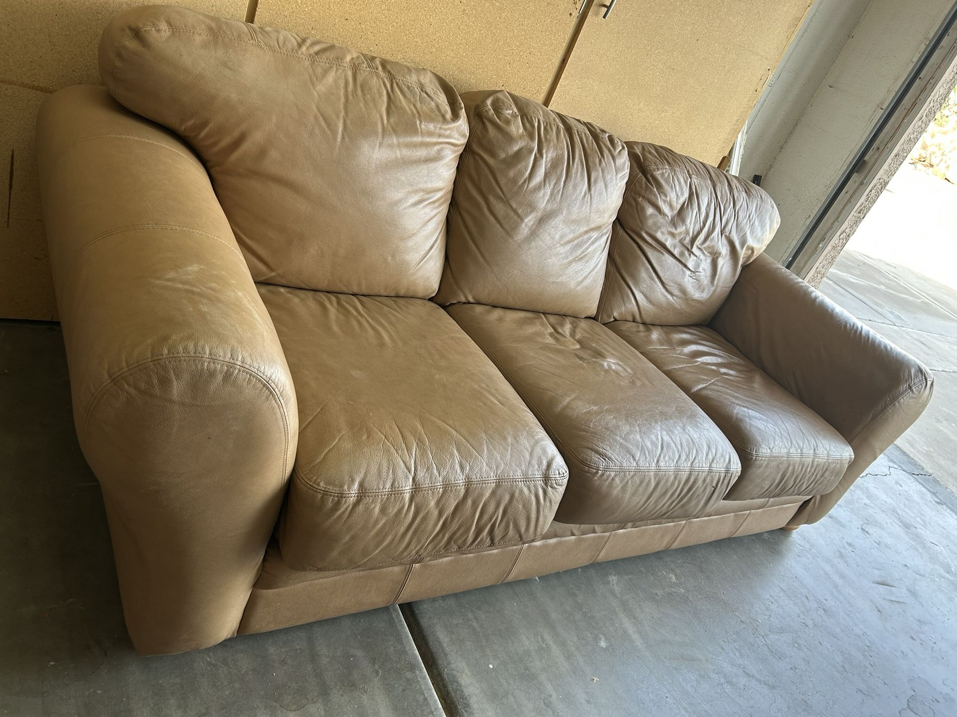 Leather Caramel Couch