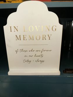 Memorial Table Sign