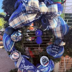Dodger Christmas Wreath 