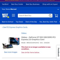 Galaxy FE Force Gt  520 1 GB Ddr3 Pci