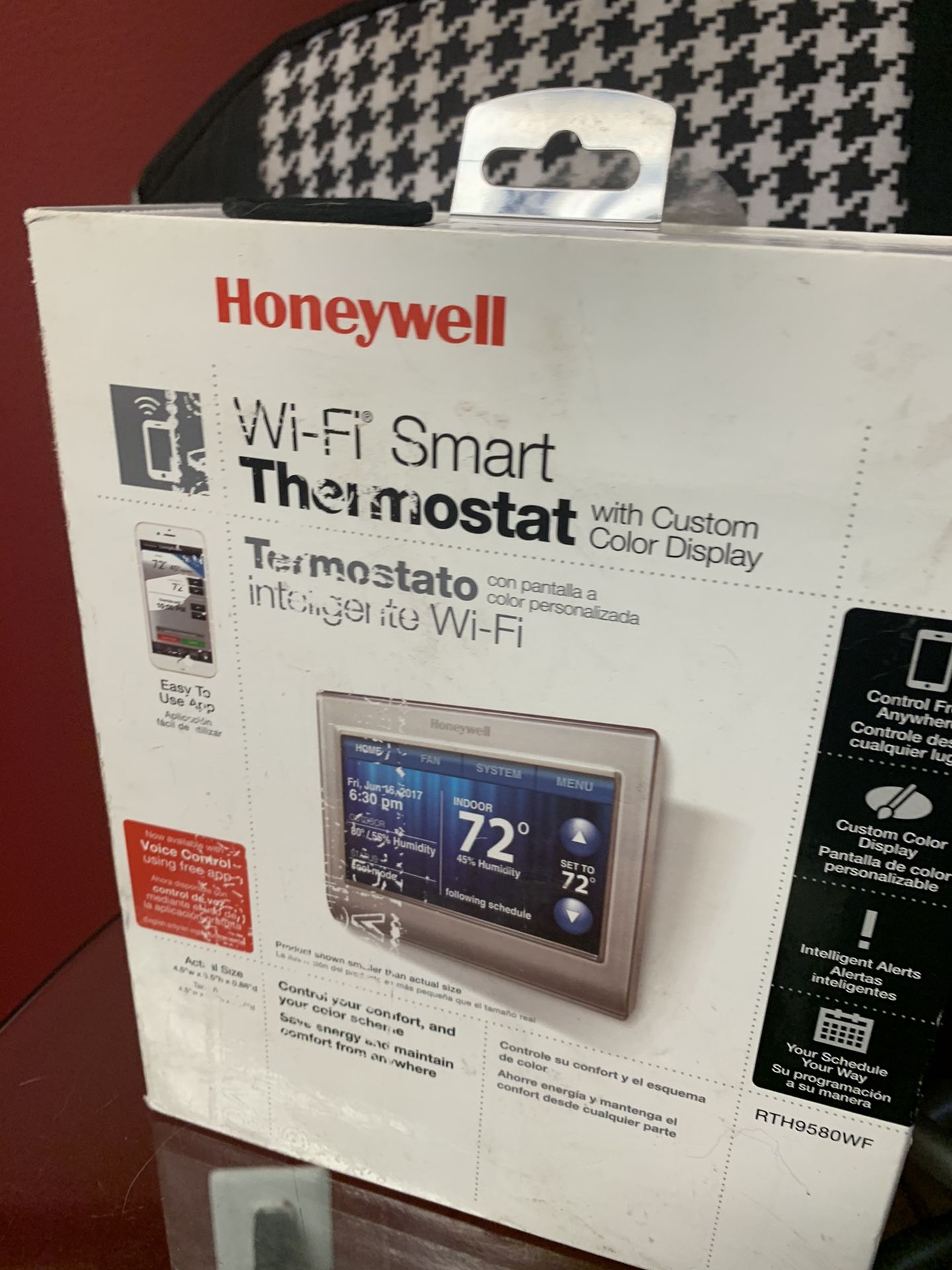 Honeywell WiFi thermostat.