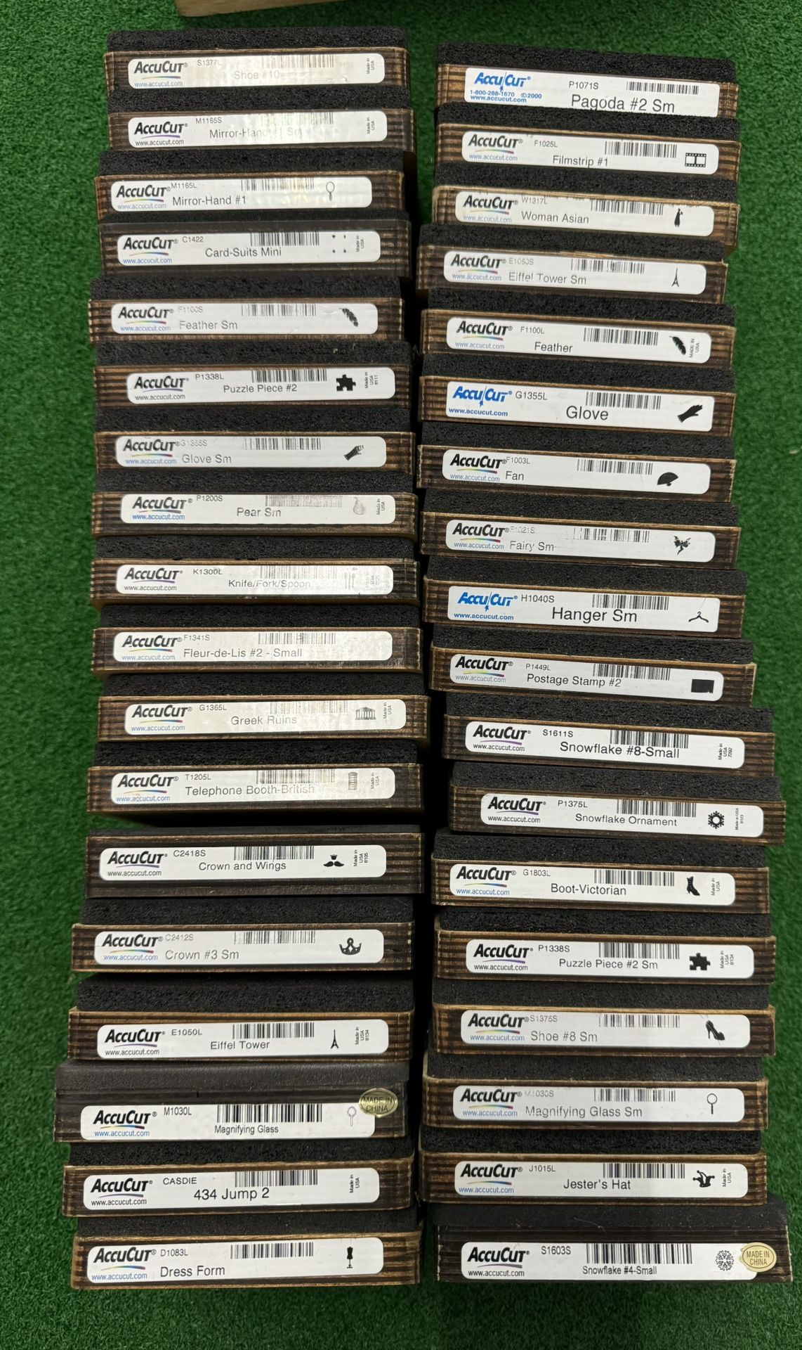 Accu-Cut Wooden Die Cut Various Shapes Lot of 40 Total Dies - USED