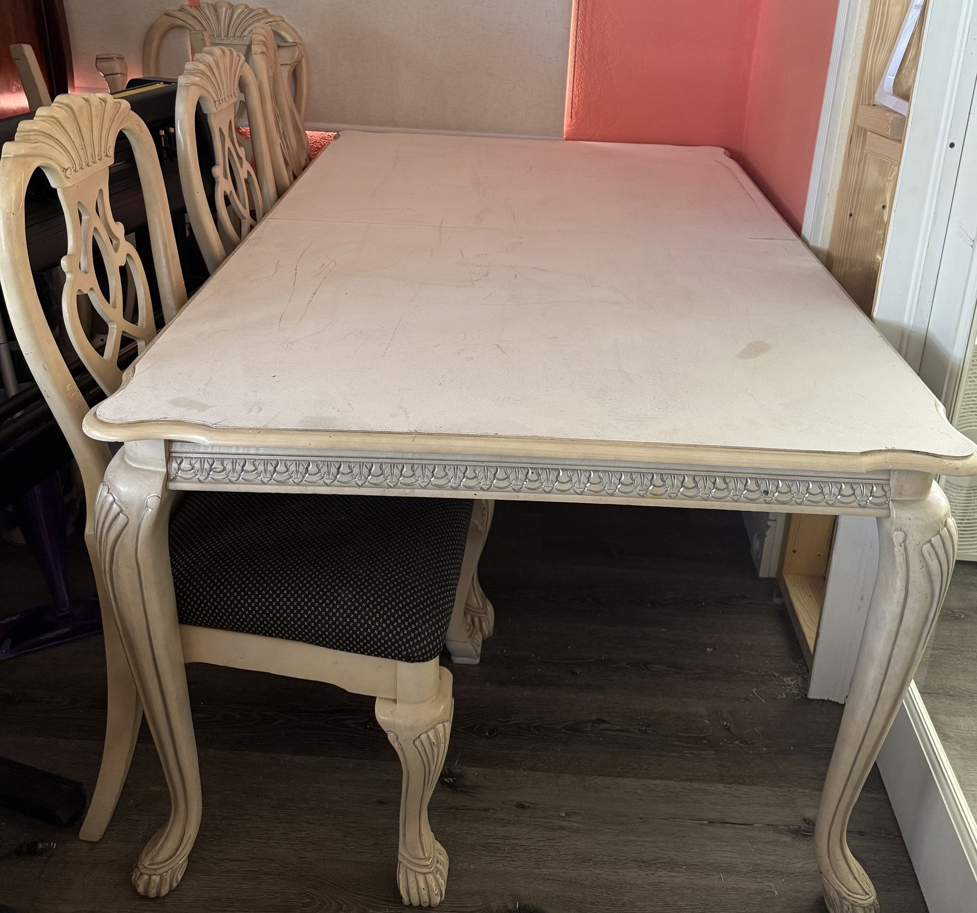 Free Dining Room Table wi/ 5 Chairs Or Work Bench