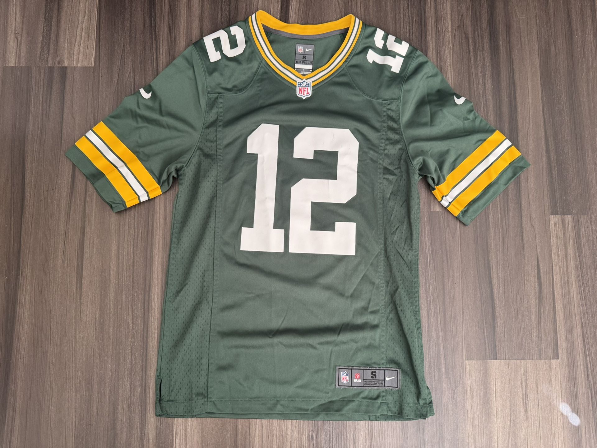 Nike Green Bay Packers Aaron Rodgers #12 NFL On Field Home Jersey Men's Small