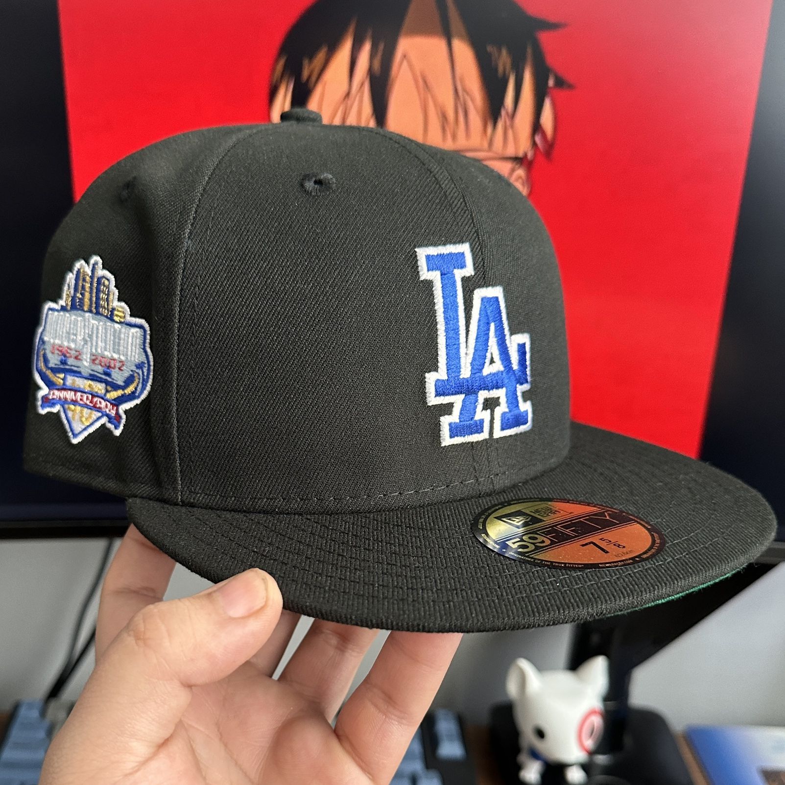 Hat Club Black Dome Los Angeles Dodgers Black And Green Visor Size