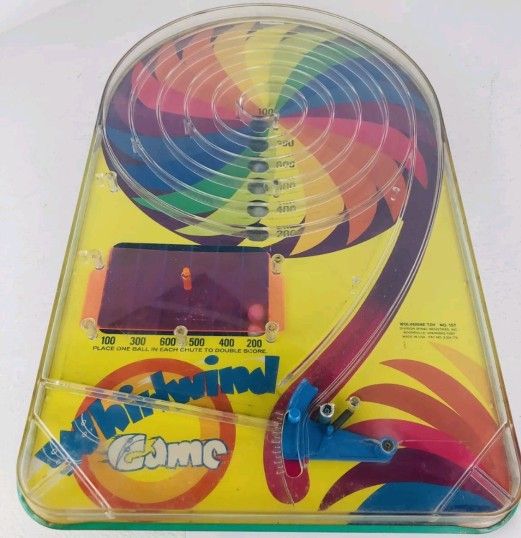 Vintage Wolverine Toy #157 WHIRLWIND Pinball game Plastic Tin ToyLarge 20”
