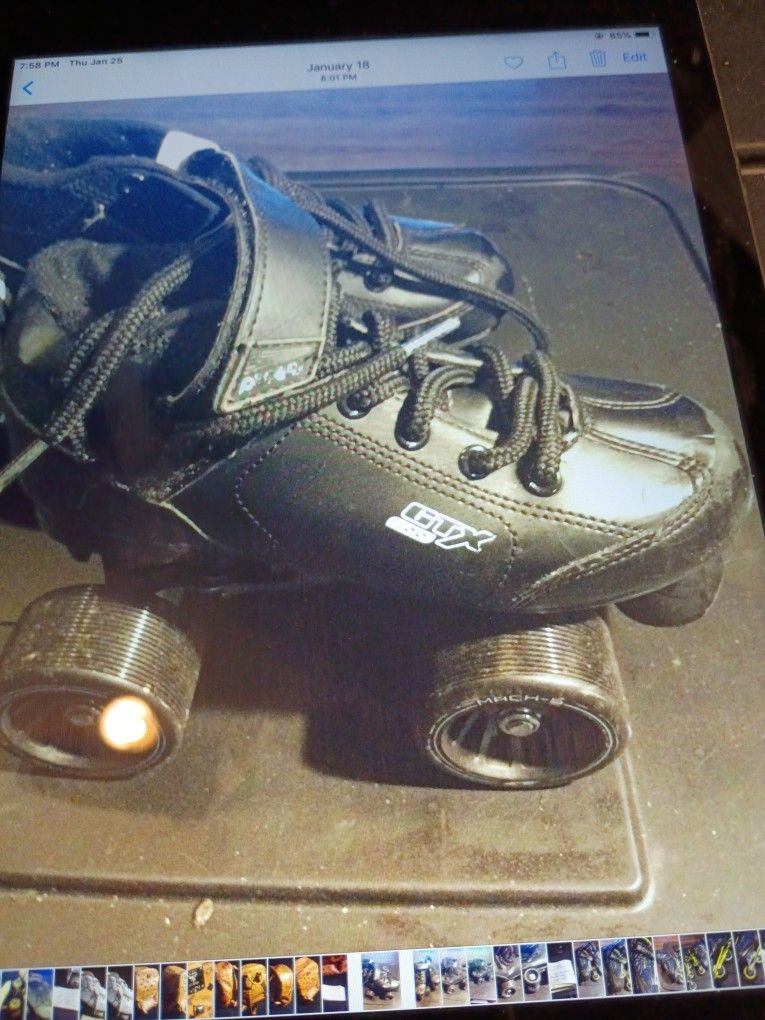 MACH 5 GTX 500 BLACK GTX - 500 QUAD ROLLER SPEED SKATES SIZE 3