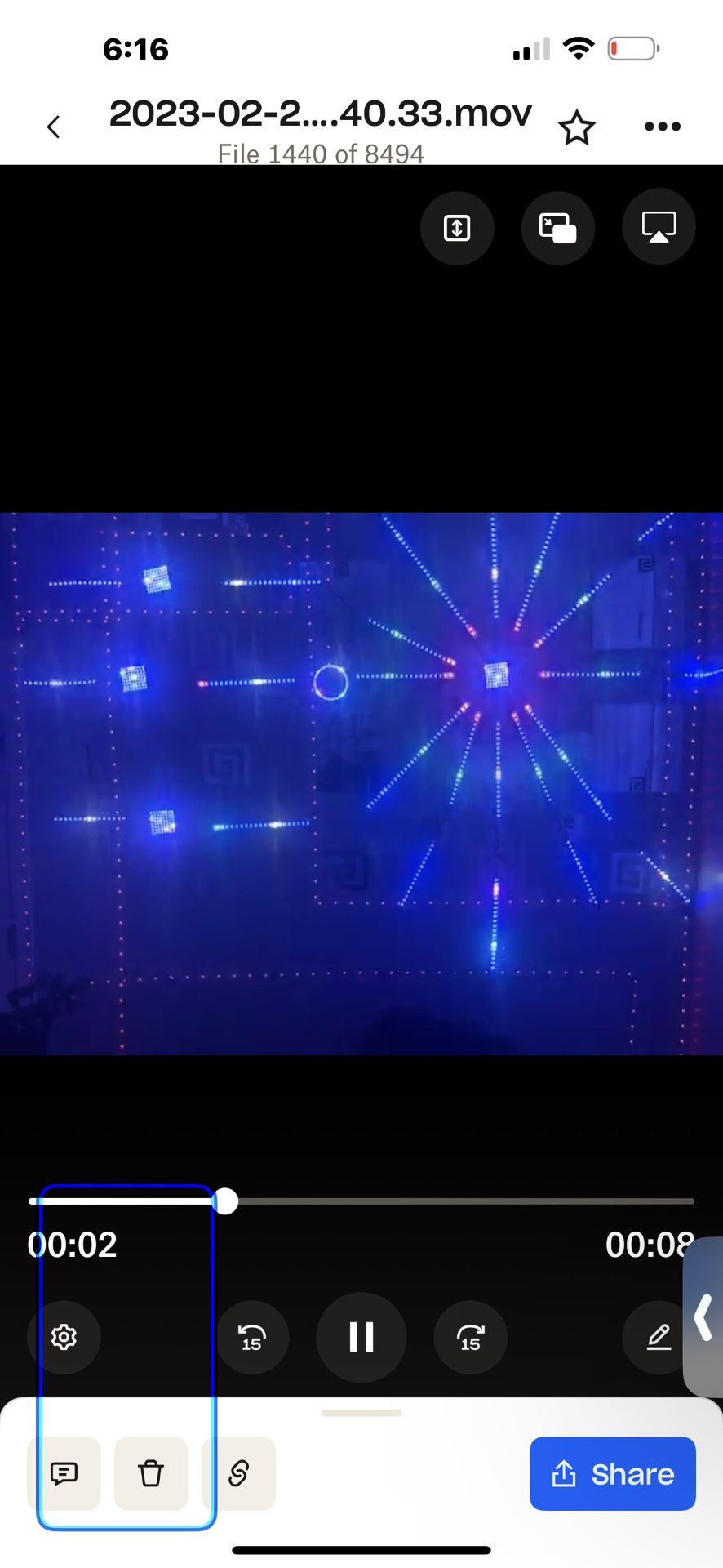 led multicolor big size card 