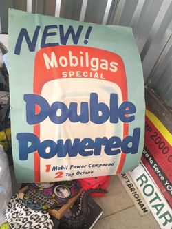 1950s mobilgas poster gas station advertising