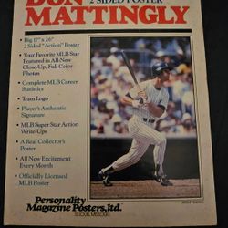 Don Mattingly Big Vintage Poster 