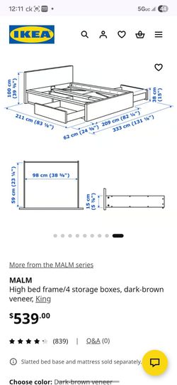 King bed frame