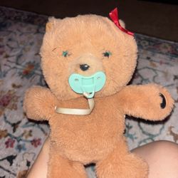 Bear Stuffed Animal With Binky 