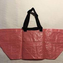 IKEA FRAKTA SLUKIS LARGE PINK SHOPPING BAG 