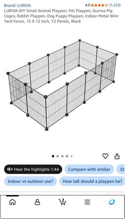 LURIVA Small Animal Playpen