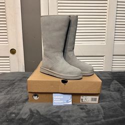 UGG Women's' Size 5 Alber Boots Tall Winter Zipper Booties Gray 1118956 New
