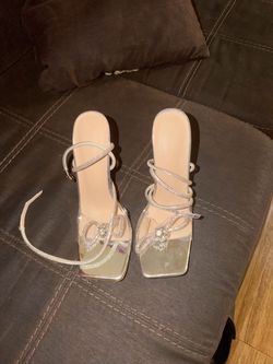 Silver Bow Heels