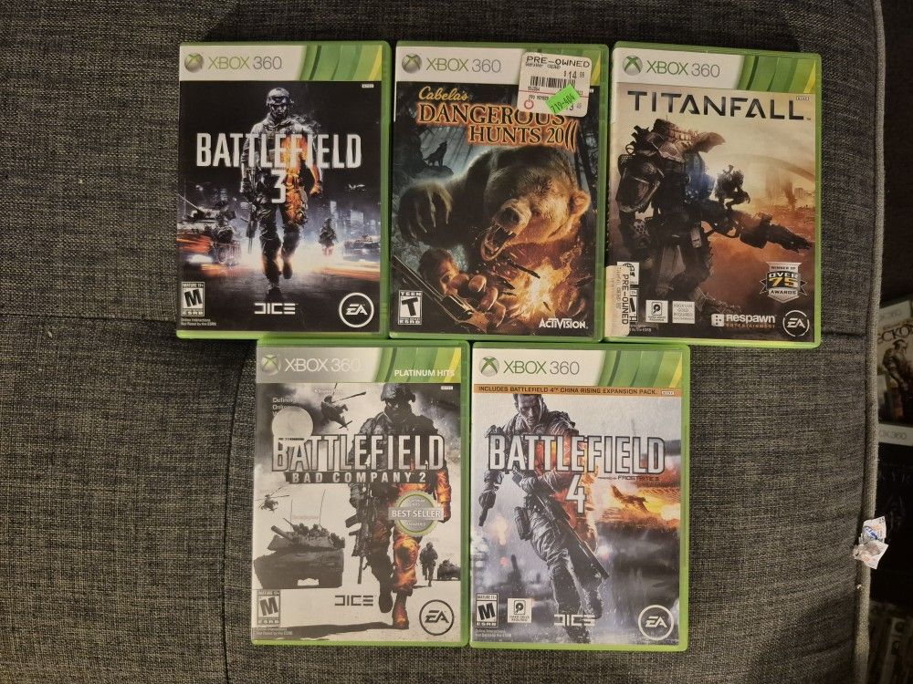 Xbox 360 Games $12 each except BF 4 AND TITANFALL THISE AT $8