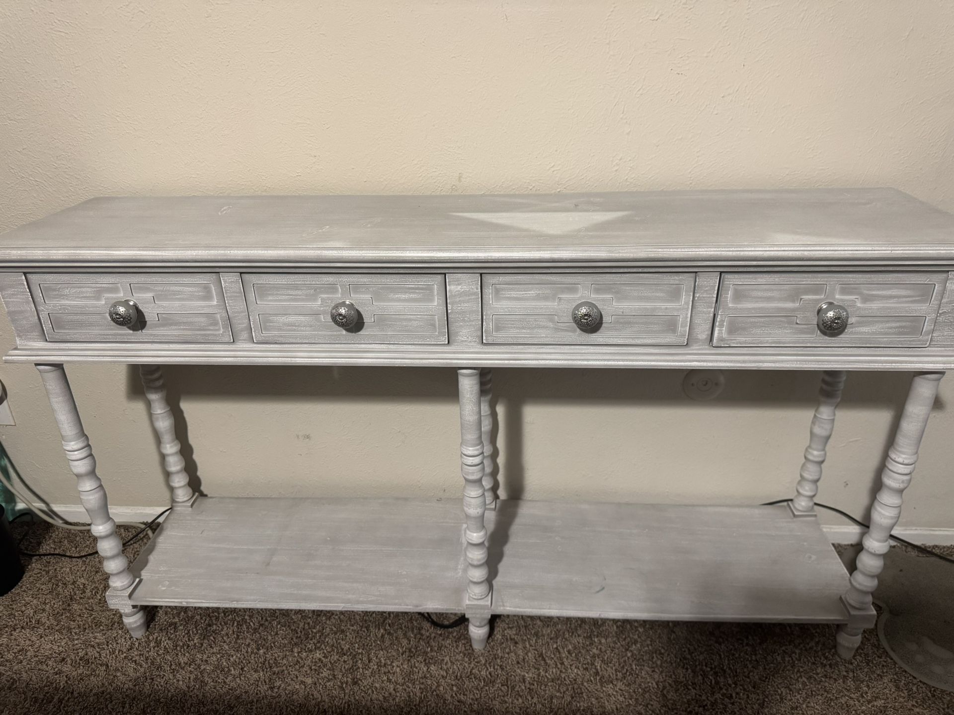 Grey Shelf With Drawers
