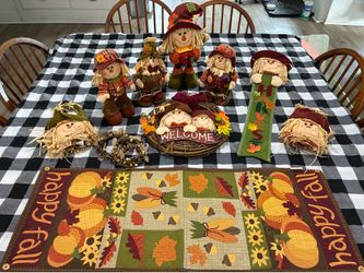 Fall / Harvest Plush Scarecrow Decor Bundle