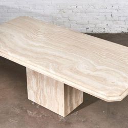 Vintage Italian Marble Dining Table Top - Stone International 1970