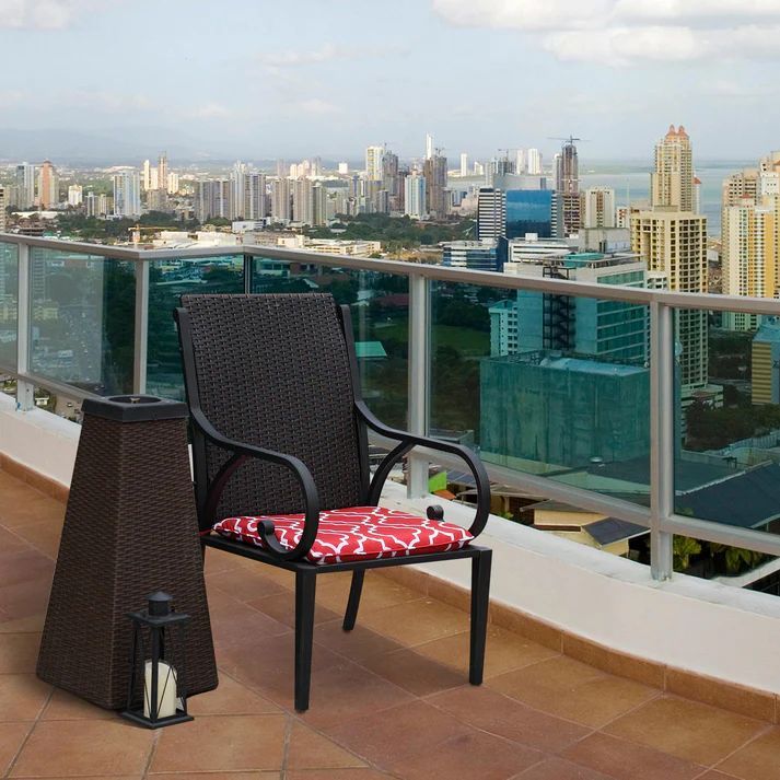 Patio Dinning Chair Cushion with Ties 19.7''X 18.9'' - Set of 4